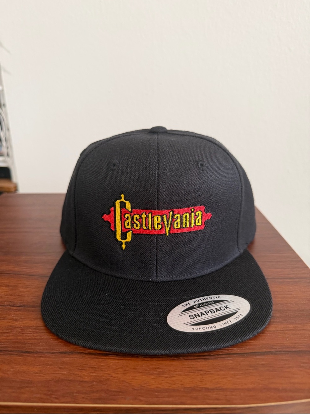 Black Castlevania Retro Vampire Video Game SnapBack Hat